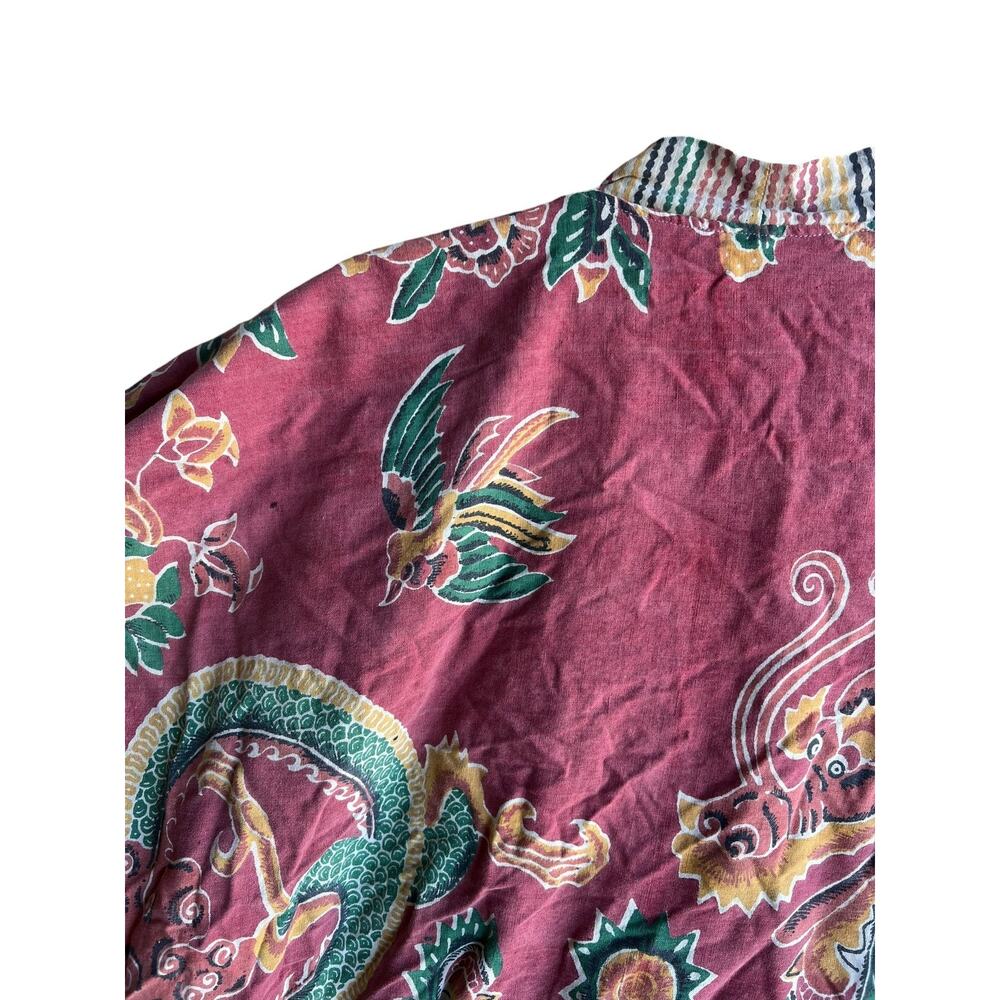 Vintage Women's Quilted Kimono Jacket Phoenix and Dragons One Size fits most - Picture 10 of 13